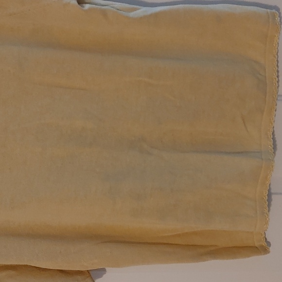 Vintage Floral Yellow Sundress Dress *Flawed Cardigan* Y2K (See Measurements) 90 - Picture 11 of 12